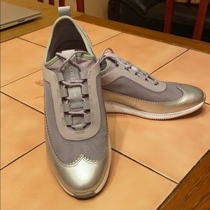 Mesh Leather Trim Oxford Slip on Sneaker